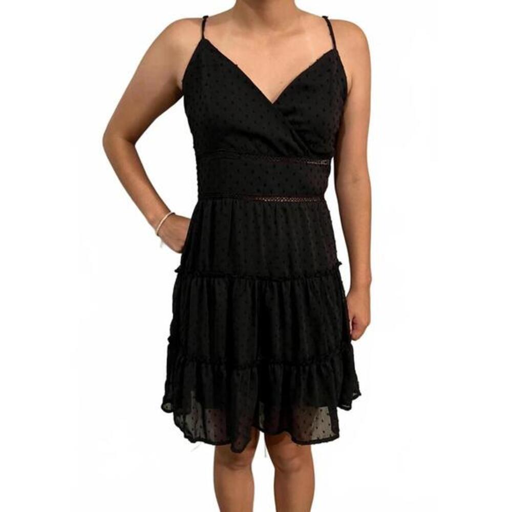 Trixxi, Black Mini Babydoll Dress, Size Med